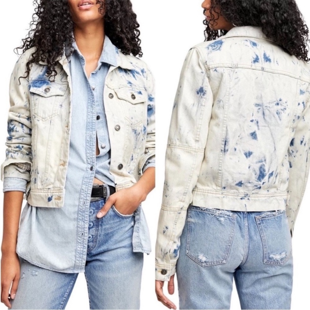 LuLaRoe Kenny Tie Dye Soft Denim Jacket Size L